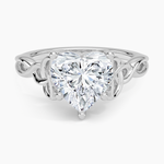 Celtic Love Knot Ring Platinum Heart Engagement Ring