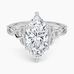 Celtic Love Knot Ring Platinum Marquise Engagement Ring