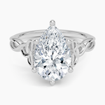 Celtic Love Knot Ring Platinum Pear Engagement Ring