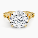 Celtic Love Knot Ring Yellow Gold 18k Round Engagement Ring