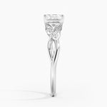 Budding Willow Solitaire Ring Platinum Asscher Engagement Ring