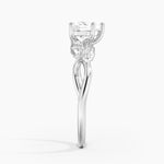 Budding Willow Solitaire Ring Platinum Heart Engagement Ring