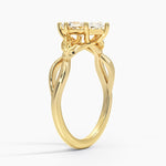Budding Willow Solitaire Ring Yellow Gold 18k Marquise Engagement Ring