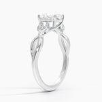 Budding Willow Solitaire Ring Platinum Oval Engagement Ring