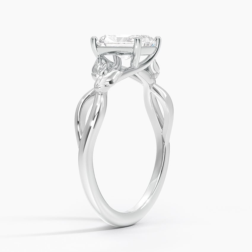 Budding Willow Solitaire Ring Platinum Radiant Engagement Ring