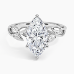 Budding Willow Solitaire Ring Platinum Marquise Engagement Ring