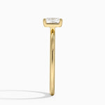 Gwen Perfect Fit Solitaire Ring Yellow Gold 18k Asscher Engagement Ring