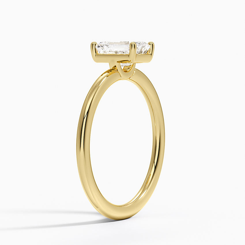 Gwen Perfect Fit Solitaire Ring Yellow Gold 18k Emerald Engagement Ring