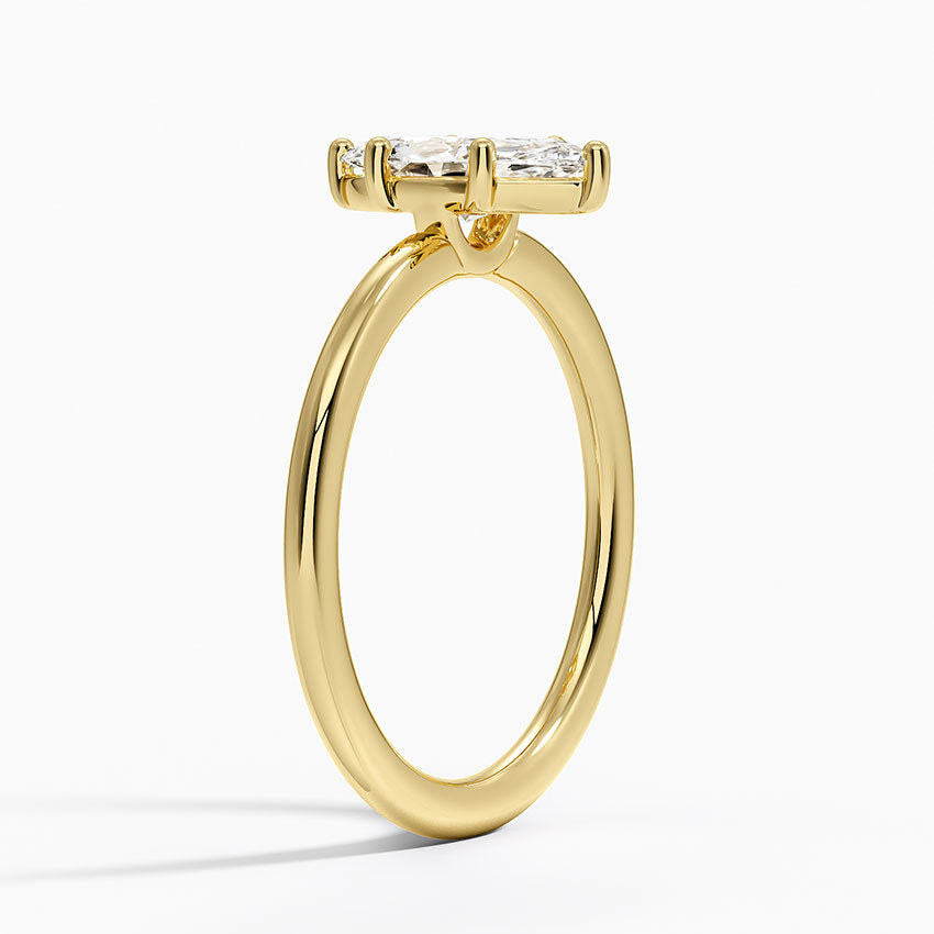 Gwen Perfect Fit Solitaire Ring Yellow Gold 18k Marquise Engagement Ring