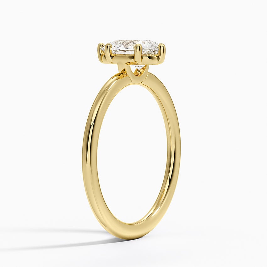 Gwen Perfect Fit Solitaire Ring Yellow Gold 18k Pear Engagement Ring