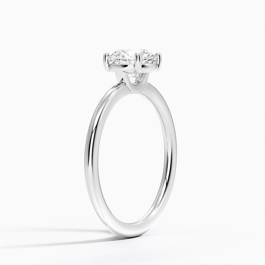 Gwen Perfect Fit Solitaire Ring Platinum Round Engagement Ring