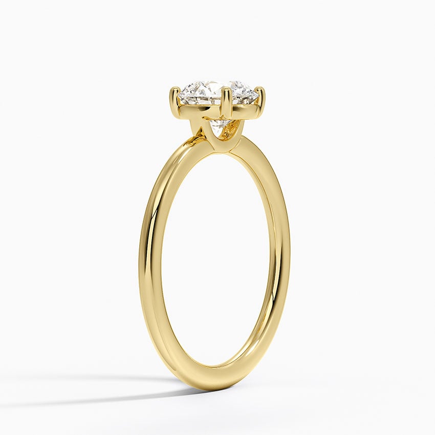 Gwen Perfect Fit Solitaire Ring Yellow Gold 18k Round Engagement Ring