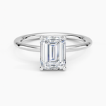 Gwen Perfect Fit Solitaire Ring Platinum Emerald Engagement Ring