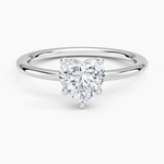 Gwen Perfect Fit Solitaire Ring Platinum Heart Engagement Ring
