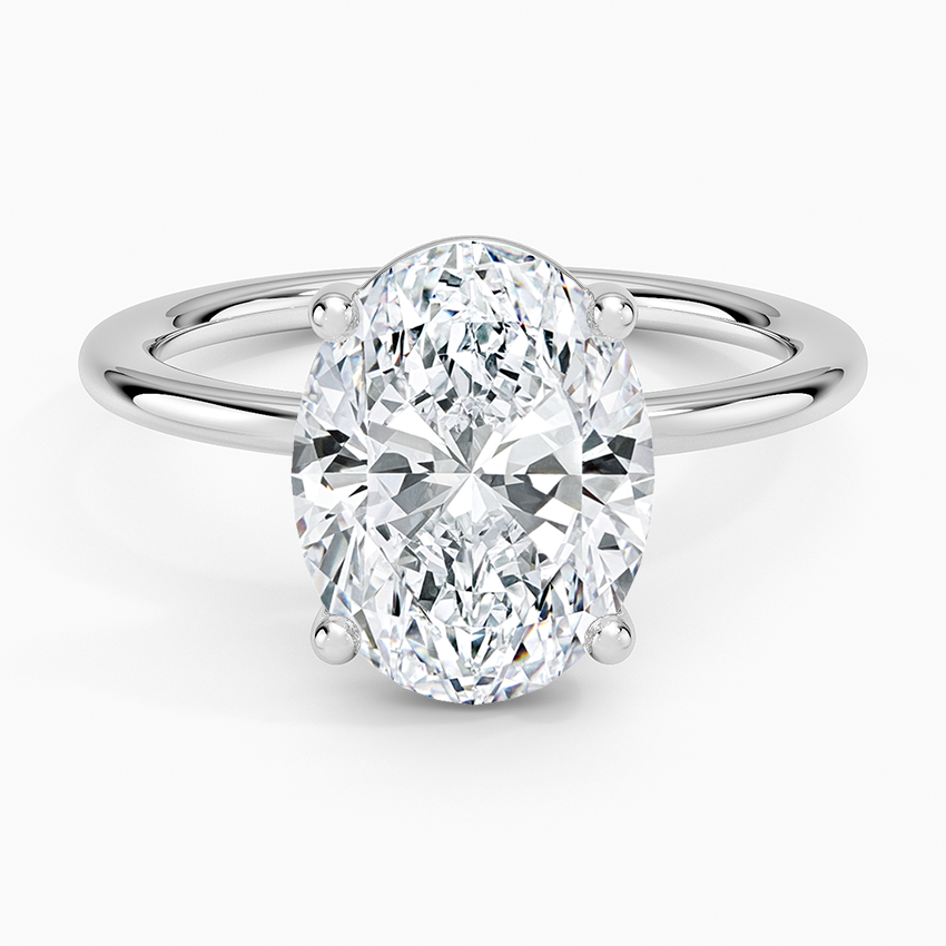 Gwen Perfect Fit Solitaire Ring Platinum Oval Engagement Ring