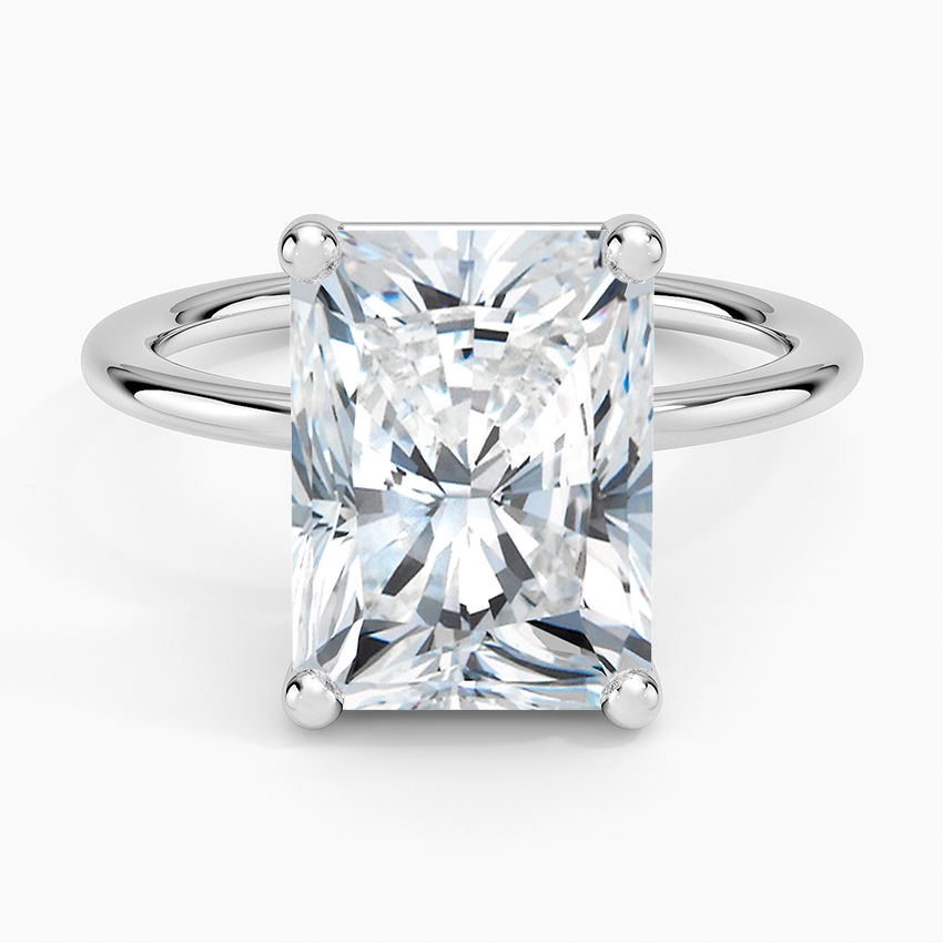 Gwen Perfect Fit Solitaire Ring Platinum Radiant Engagement Ring