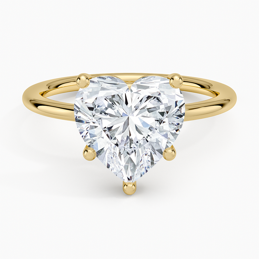 Gwen Perfect Fit Solitaire Ring Yellow Gold 18k Heart Engagement Ring