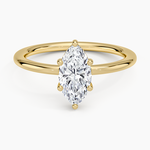Gwen Perfect Fit Solitaire Ring Yellow Gold 18k Marquise Engagement Ring