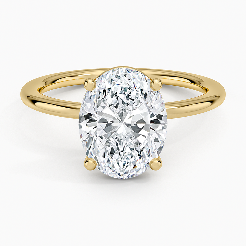 Gwen Perfect Fit Solitaire Ring Yellow Gold 18k Oval Engagement Ring