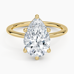 Gwen Perfect Fit Solitaire Ring Yellow Gold 18k Pear Engagement Ring