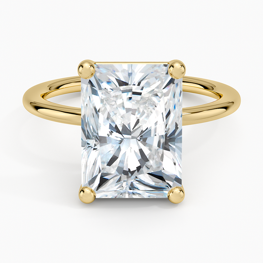 Gwen Perfect Fit Solitaire Ring Yellow Gold 18k Radiant Engagement Ring