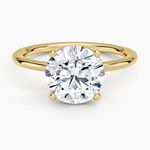 Gwen Perfect Fit Solitaire Ring Yellow Gold 18k Round Engagement Ring