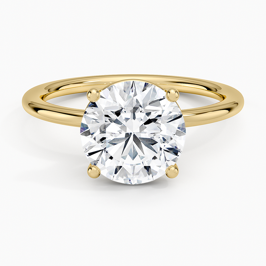 Gwen Perfect Fit Solitaire Ring Yellow Gold 18k Round Engagement Ring