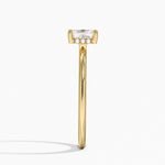 Gwen Perfect Fit Hidden Halo Diamond Ring Yellow Gold 18k Asscher Engagement Ring