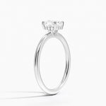 Gwen Perfect Fit Hidden Halo Diamond Ring Platinum Cushion Engagement Ring