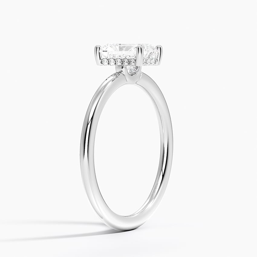 Gwen Perfect Fit Hidden Halo Diamond Ring Platinum Radiant Engagement Ring