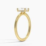 Gwen Perfect Fit Hidden Halo Diamond Ring Yellow Gold 18k Radiant Engagement Ring
