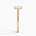 Gwen Perfect Fit Hidden Halo Diamond Ring Yellow Gold 18k Radiant Engagement Ring
