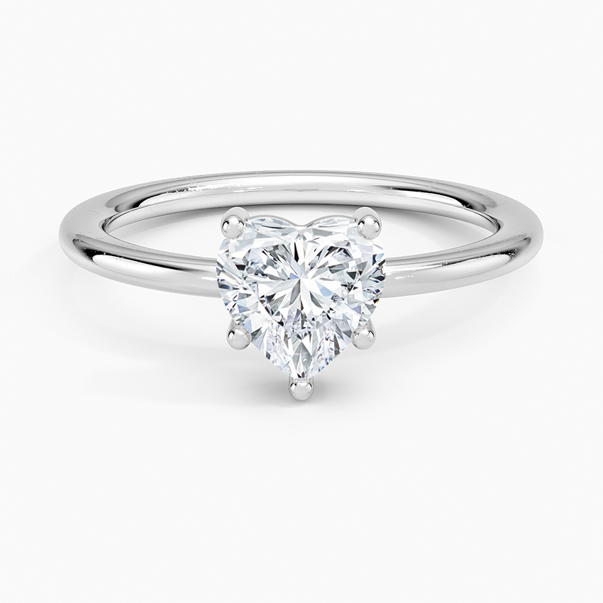 Gwen Perfect Fit Hidden Halo Diamond Ring Platinum Heart Engagement Ring