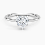 Gwen Perfect Fit Hidden Halo Diamond Ring Platinum Heart Engagement Ring