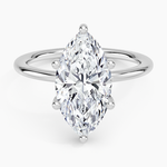 Gwen Perfect Fit Hidden Halo Diamond Ring Platinum Marquise Engagement Ring