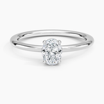 Gwen Perfect Fit Hidden Halo Diamond Ring Platinum Oval Engagement Ring