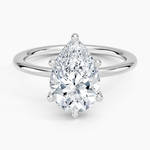 Gwen Perfect Fit Hidden Halo Diamond Ring Platinum Pear Engagement Ring
