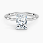 Gwen Perfect Fit Hidden Halo Diamond Ring Platinum Radiant Engagement Ring