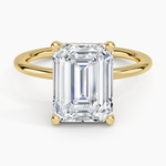 Gwen Perfect Fit Hidden Halo Diamond Ring Yellow Gold 18k Emerald Engagement Ring