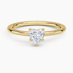 Gwen Perfect Fit Hidden Halo Diamond Ring Yellow Gold 18k Heart Engagement Ring
