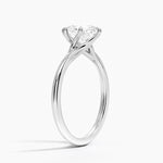 Delilah Twist Solitaire Ring Platinum Oval Engagement Ring