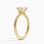 Delilah Twist Solitaire Ring Yellow Gold 18k Oval Engagement Ring
