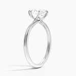 Delilah Twist Solitaire Ring Platinum Pear Engagement Ring