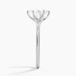 Delilah Twist Solitaire Ring Platinum Pear Engagement Ring