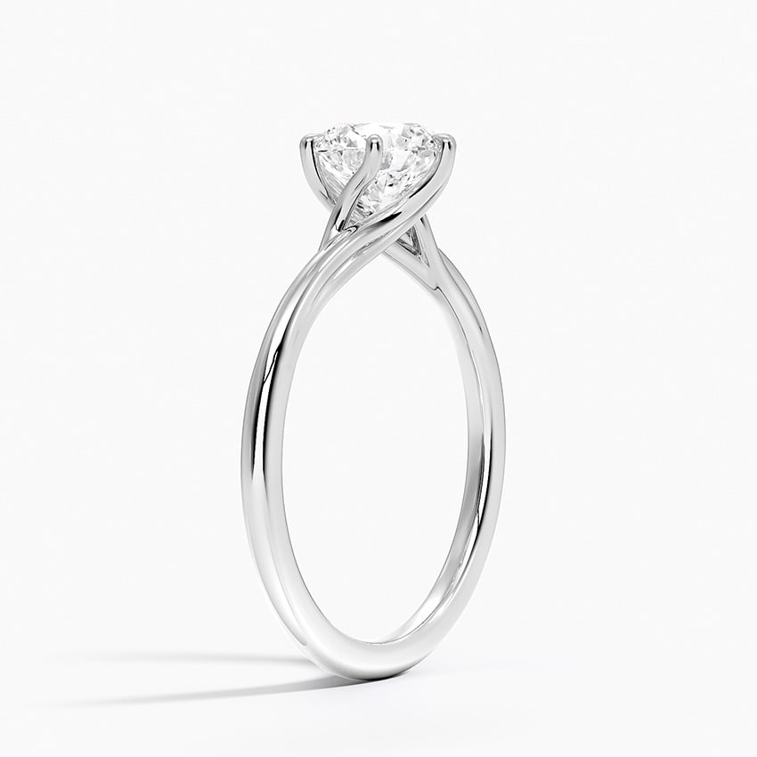 Delilah Twist Solitaire Ring Platinum Round Engagement Ring