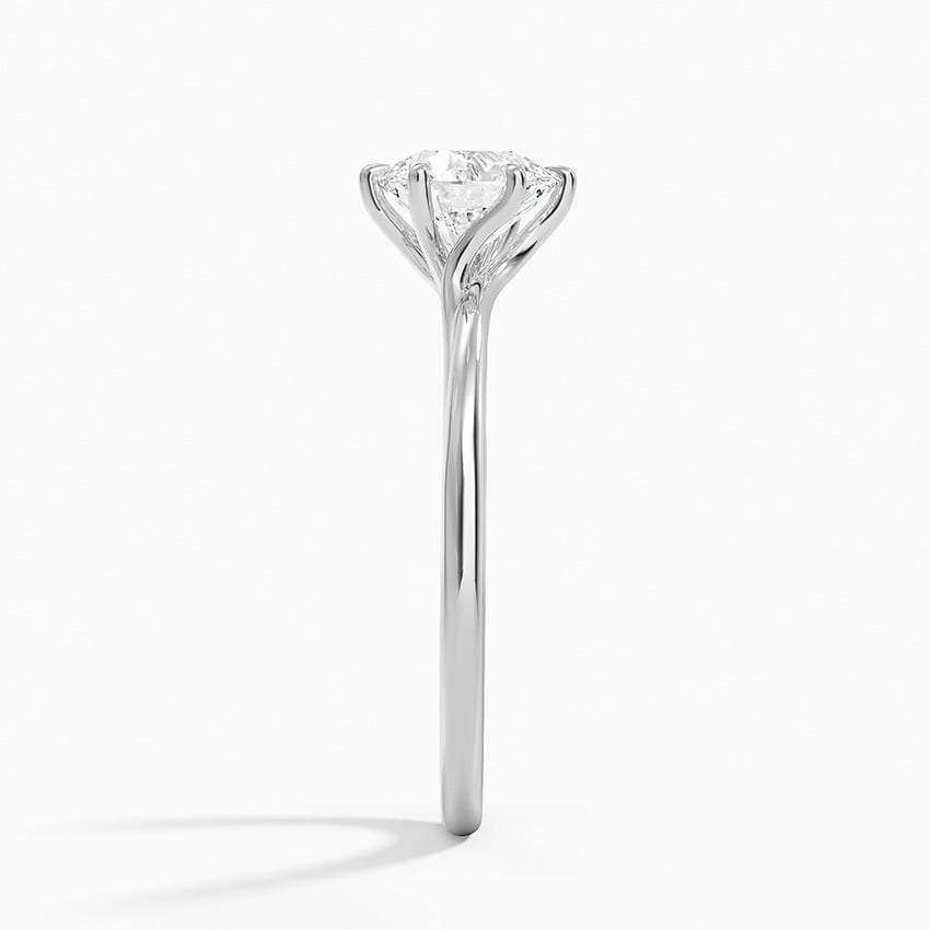 Delilah Twist Solitaire Ring Platinum Round Engagement Ring