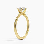 Delilah Twist Solitaire Ring Yellow Gold 18k Round Engagement Ring