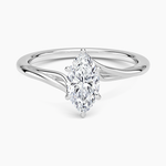 Delilah Twist Solitaire Ring Platinum Marquise Engagement Ring
