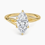 Delilah Twist Solitaire Ring Yellow Gold 18k Marquise Engagement Ring