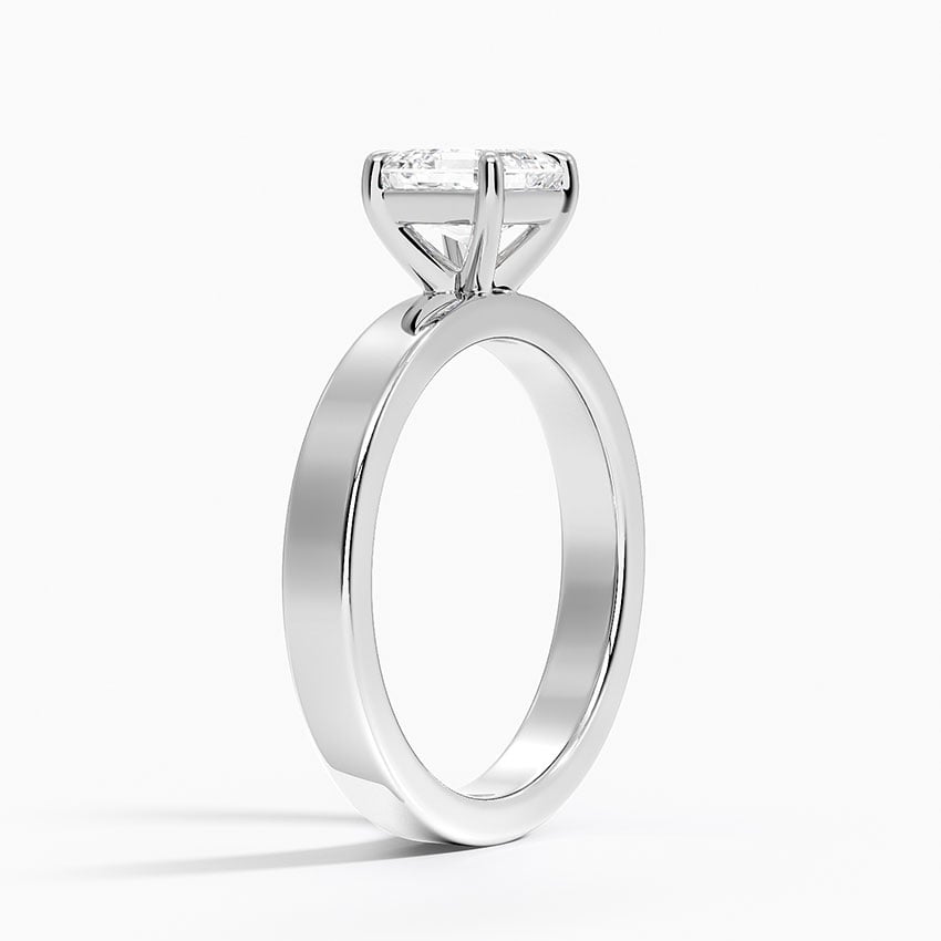Peyton 3mm Solitaire Ring Platinum Asscher Engagement Ring